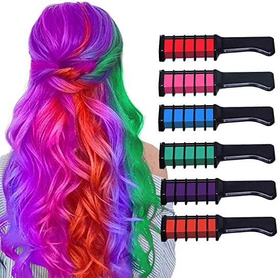 Мелки для окрашивания волос Hair Color Comb, 6 цветов в форме расчески - фото 2 - id-p156308939