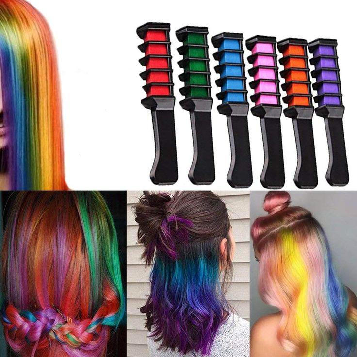 Мелки для окрашивания волос Hair Color Comb, 6 цветов в форме расчески - фото 3 - id-p156308939
