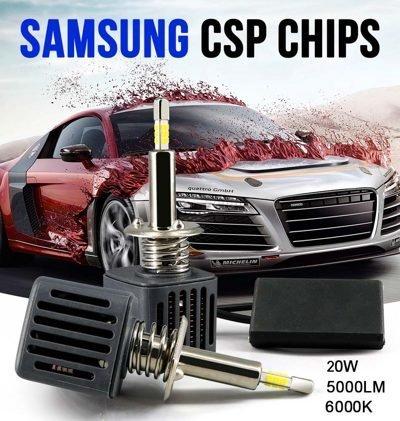 H1 Светодиодные лампы в головной свет F2 на матрице CSP Samsung к-т - фото 1 - id-p156330701