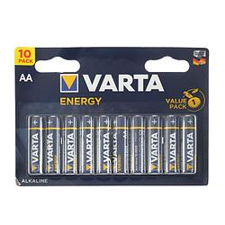 Батарейка алкалиновая Varta Energy, AA, LR6-10BL, 1.5В, блистер, 10 шт.