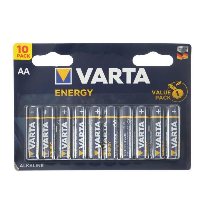 Батарейка алкалиновая Varta Energy, AA, LR6-10BL, 1.5В, блистер, 10 шт. - фото 1 - id-p156244366