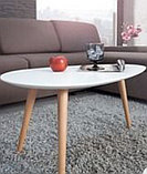 Наклонные мебельные опоры для кофейного стола (МН 47) из дуба и ясеня d=45-25,h=410.Шлифованные под покрытие., фото 3