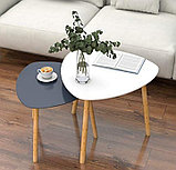 Наклонные мебельные опоры для кофейного стола (МН 47) из дуба и ясеня d=45-25,h=410.Шлифованные под покрытие., фото 5