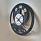 Деревянные настенные часы "BMW" (диаметр 40 см), фото 2