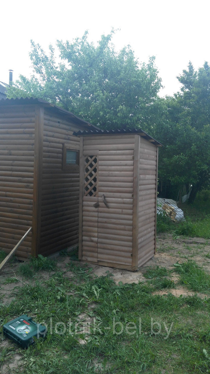 Туалет из блокхауса "Стильный" - фото 6 - id-p60656926