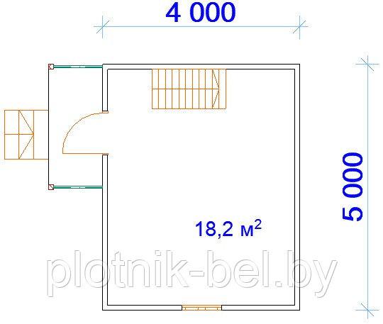 САДОВЫЙ ДОМИК с мансардой и навесом 4х5 (СД-13.4) - фото 2 - id-p65458497