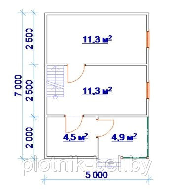 САДОВЫЙ ДОМИК с мансардой, террасой и верандой 7х5 (СД-27.4) - фото 2 - id-p65458499