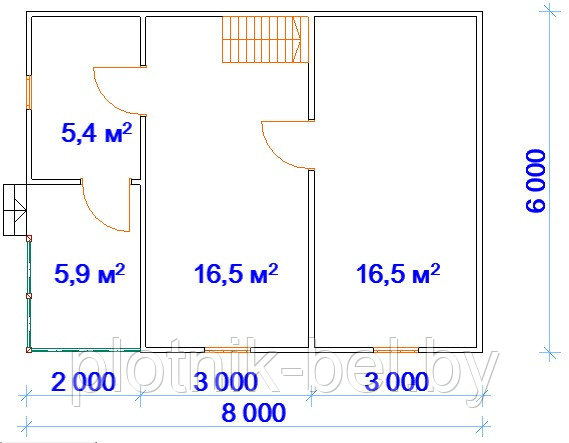 САДОВЫЙ ДОМИК с мансардой, террасой и верандой 8х6 (СД-48.4) - фото 2 - id-p65459208