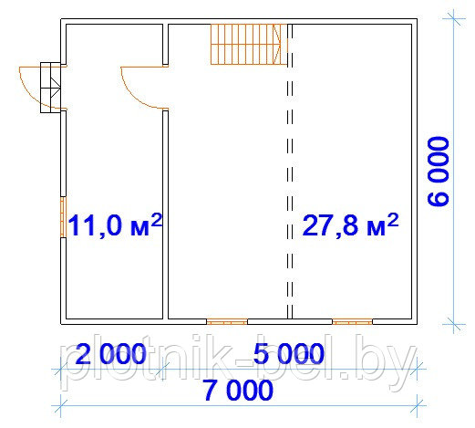 САДОВЫЙ ДОМИК с мансардой и верандой 7х6 (СД-39.2) - фото 2 - id-p65459209