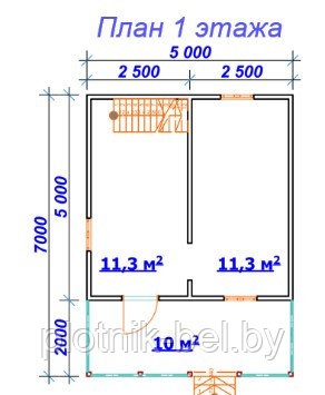 САДОВЫЙ ДОМИК с мансардой и террасой 7х5 (СД-32.4) - фото 2 - id-p65459223