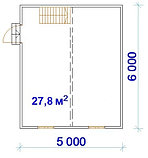 САДОВЫЙ ДОМИК с мансардой 5х6 (СД-33.4), фото 2