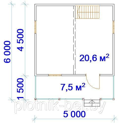 САДОВЫЙ ДОМИК с мансардой и террасой 5х6 (СД-41.4) - фото 2 - id-p65459231