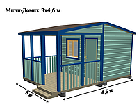САДОВЫЙ ДОМИК с террасой 3х4,6 (СД-61.0)