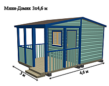 САДОВЫЙ ДОМИК с террасой 3х4,6 (СД-61.0)