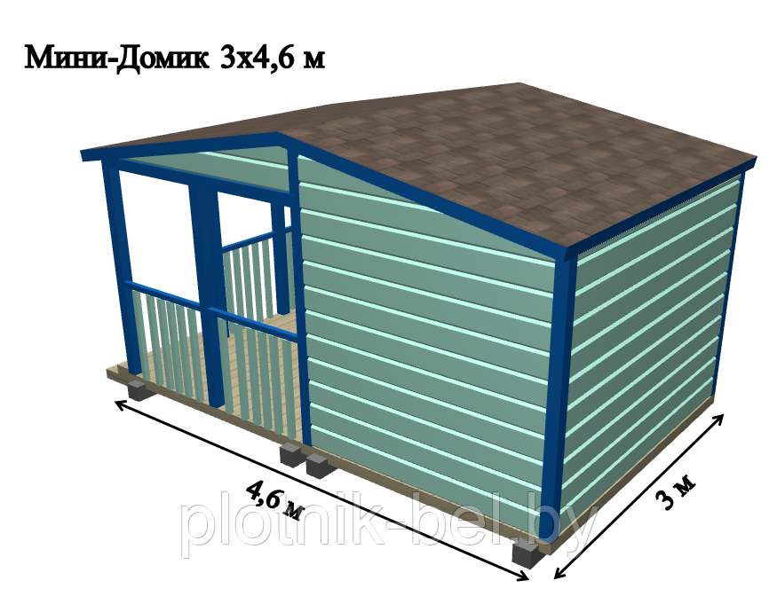 САДОВЫЙ ДОМИК с террасой 3х4,6 (СД-61.0) - фото 6 - id-p76613700