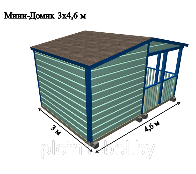 САДОВЫЙ ДОМИК с террасой 3х4,6 (СД-61.0) - фото 8 - id-p76613700