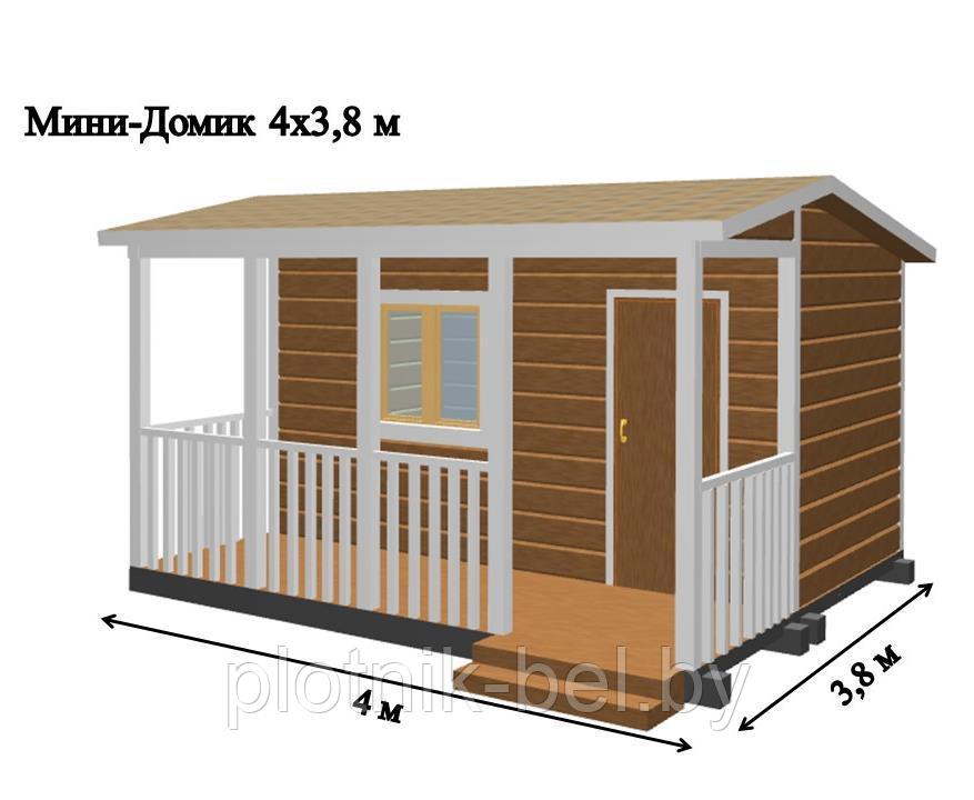 САДОВЫЙ ДОМИК с террасой 4х3,8 (СД-62.0)