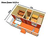 САДОВЫЙ ДОМИК с террасой 6х3,8 (СД-70.0), фото 3