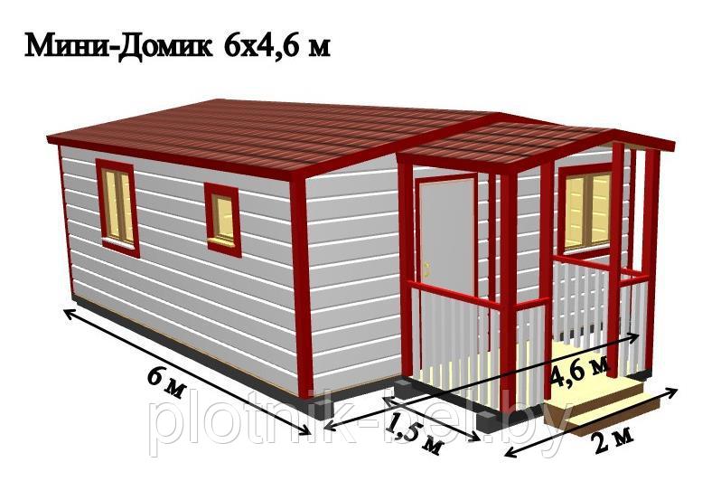 САДОВЫЙ ДОМИК с террасой 6х4,6 (СД-72.0)