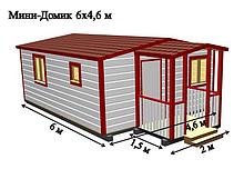САДОВЫЙ ДОМИК с террасой 6х4,6 (СД-72.0)