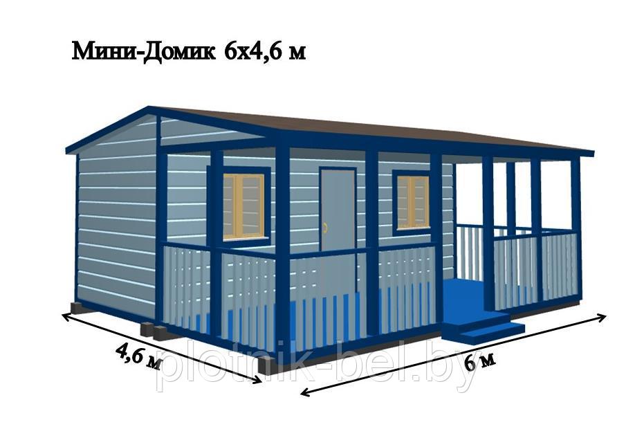 САДОВЫЙ ДОМИК с террасой 6х4,6 (СД-71.0)