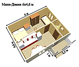 САДОВЫЙ ДОМИК с террасой 6х4,6 (СД-75.0), фото 4