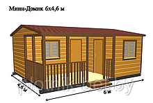 САДОВЫЙ ДОМИК с террасой 6х4,6 (СД-73.0)