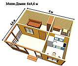 САДОВЫЙ ДОМИК с террасой 6х4,6 (СД-73.0), фото 3