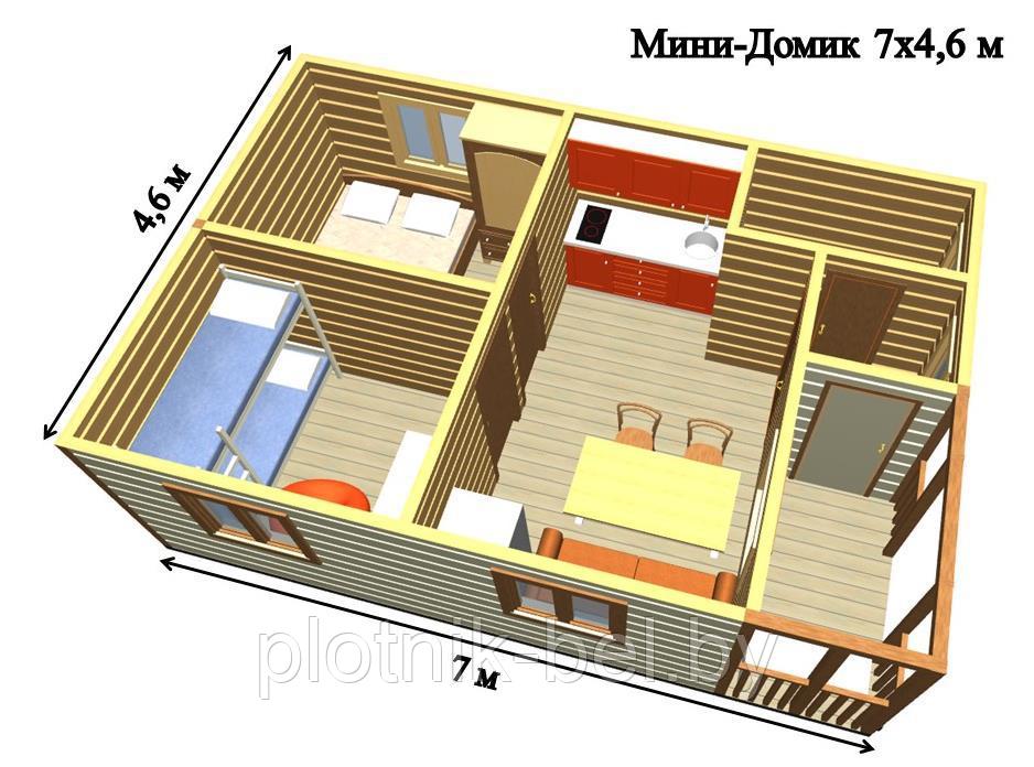 САДОВЫЙ ДОМИК с террасой 7х4,6 (СД-87.0) - фото 4 - id-p76613933