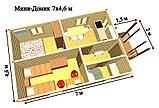 САДОВЫЙ ДОМИК с террасой 7х4,6 (СД-85.0), фото 4