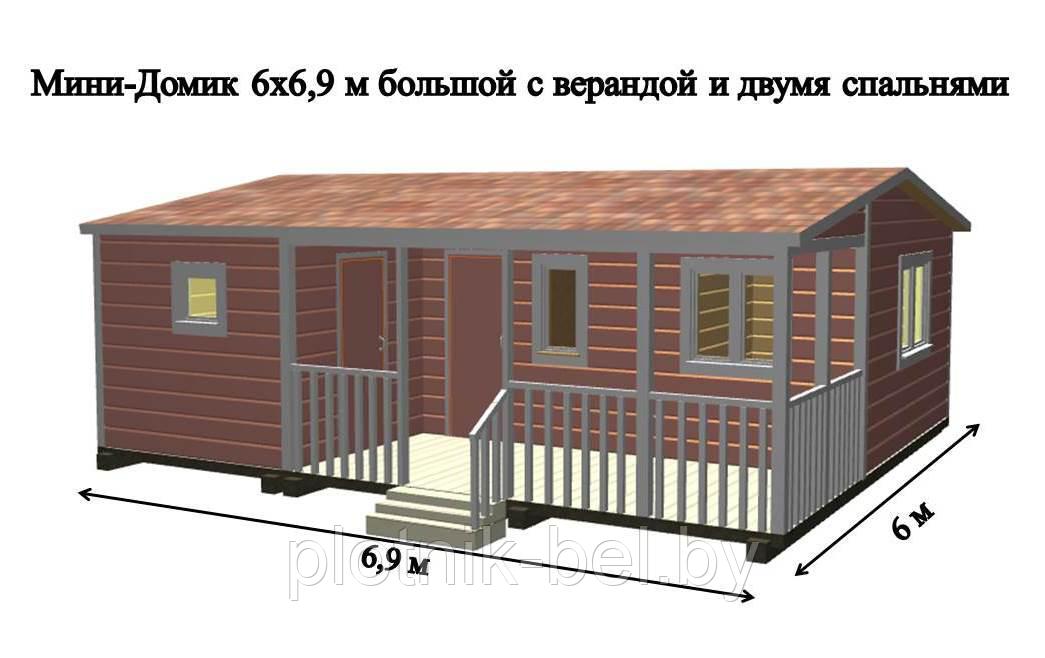 САДОВЫЙ ДОМИК с террасой 6х6,9 (СД-104.0)