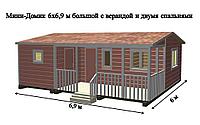 САДОВЫЙ ДОМИК с террасой 6х6,9 (СД-104.0)