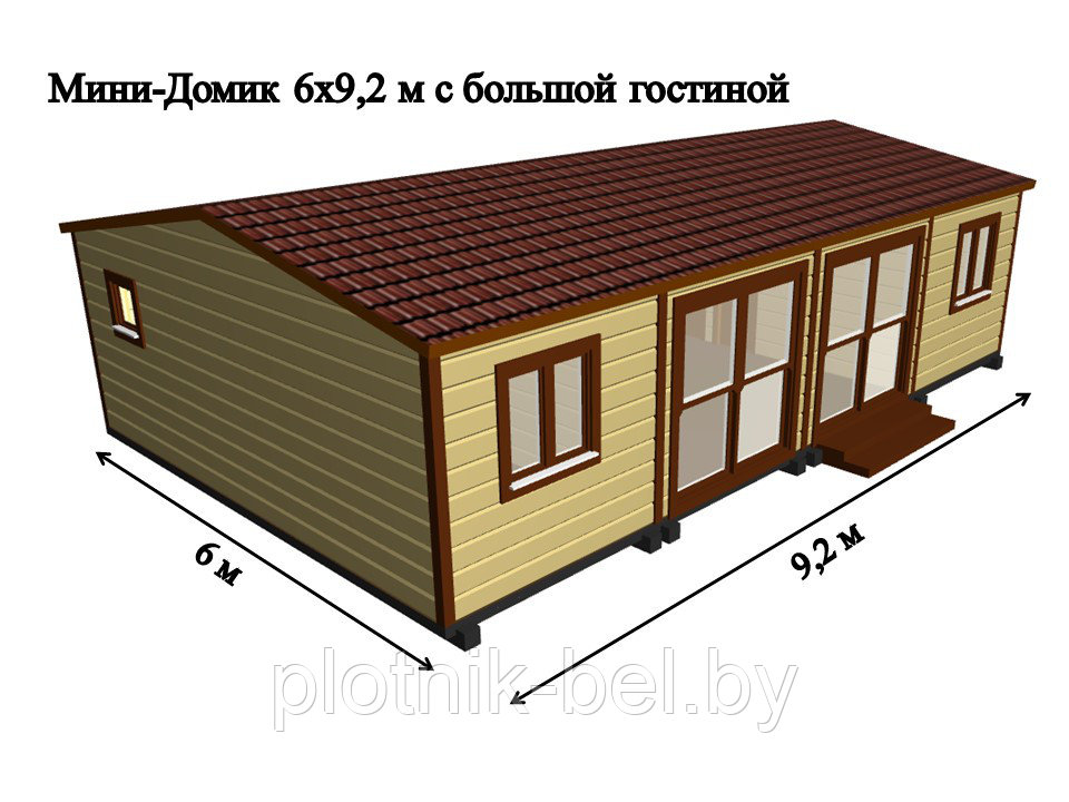 САДОВЫЙ ДОМИК с террасой 6х9,2 (СД-112.0) - фото 6 - id-p77145588