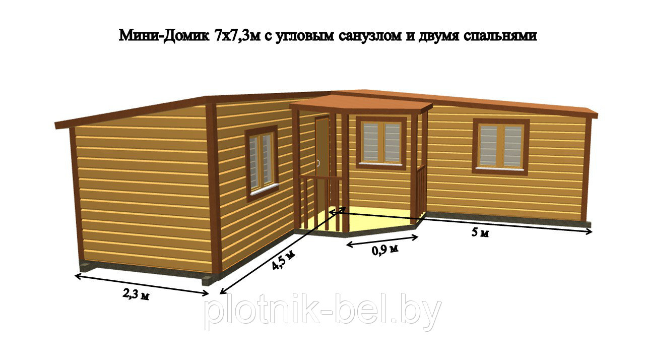 САДОВЫЙ ДОМИК с террасой 7х7,3 (СД-119.0) - фото 1 - id-p77145591