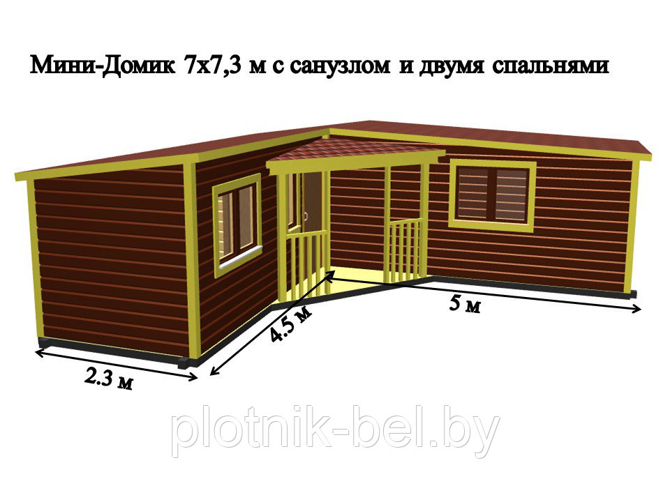 САДОВЫЙ ДОМИК с террасой 7х7,3 (СД-120.0) - фото 6 - id-p77145594