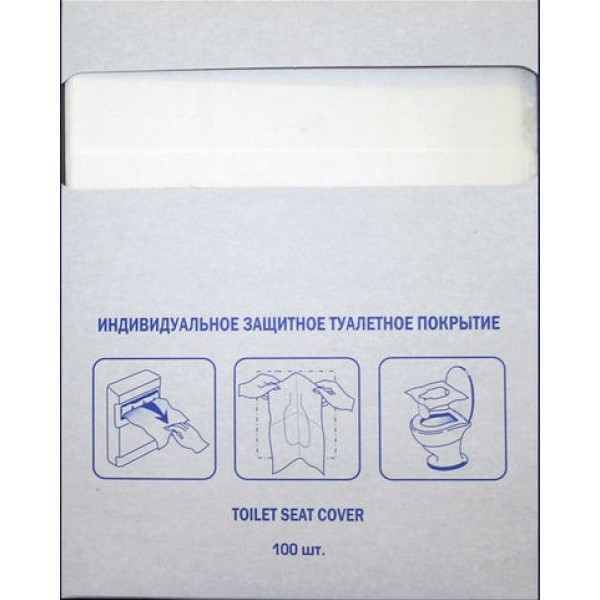Покрытия одноразовые PATERRA на унитаз, 1/4 сложения, 100 шт. в упаковке, арт.104-019(работаем с юр лицами и - фото 1 - id-p156399785