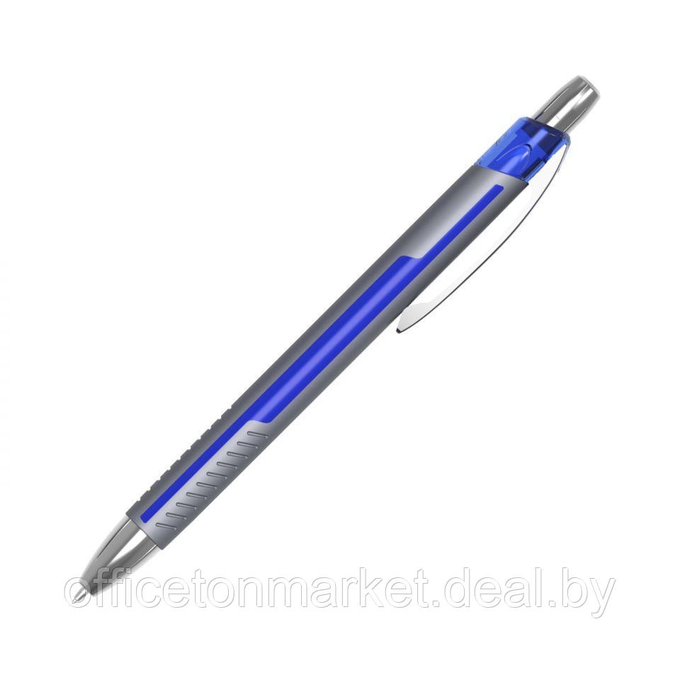 Ручка шариковая автоматическая "Butterflow Click", 0.7 мм, синий, серебристый, стерж. синий - фото 3 - id-p156415591