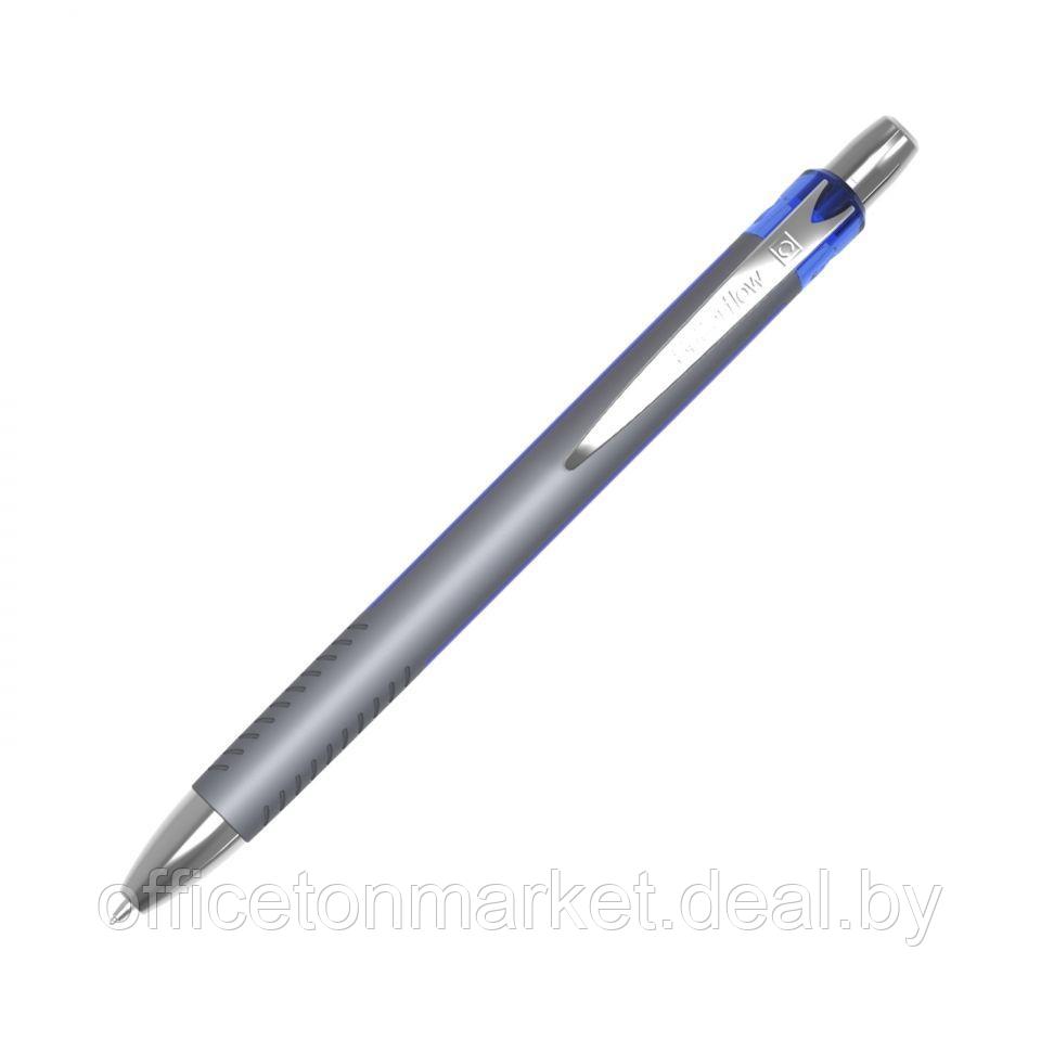Ручка шариковая автоматическая "Butterflow Click", 0.7 мм, синий, серебристый, стерж. синий - фото 4 - id-p156415591