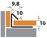 Профиль закладной ПК 18-10НСП полированный из нержавеющей стали 2,7м, фото 4