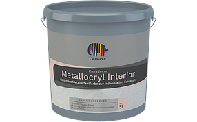 Краска с металлическим эффектом для внутренних работ Capadecor Metallocryl Interior 5 л.