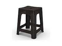 Табурет квадратный Rattan, горький шоколад, INGREEN