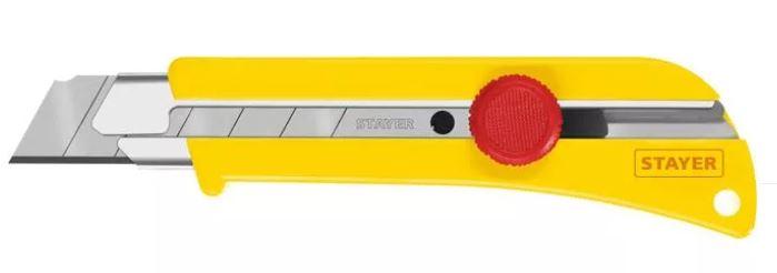 Нож STAYER "PROFI" с выдвижным сегментированным лезвием, 25мм - фото 2 - id-p154887212