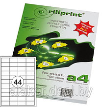 Этикетки самоклеящиеся Rillprint, 48,5*25,4мм, 44 шт./лист, 100 листов А4