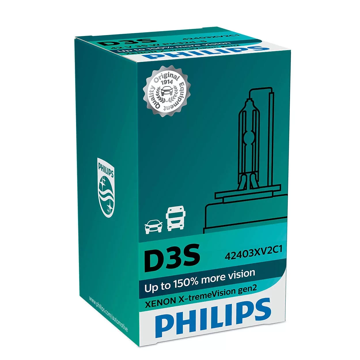 Лампа ксеноновая D3S Philips X-tremeVision gen2 +150%
