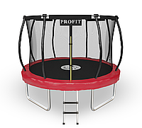 Батут ProFit Premium Red 312 см - 10 ft с защитной сеткой и лестницей