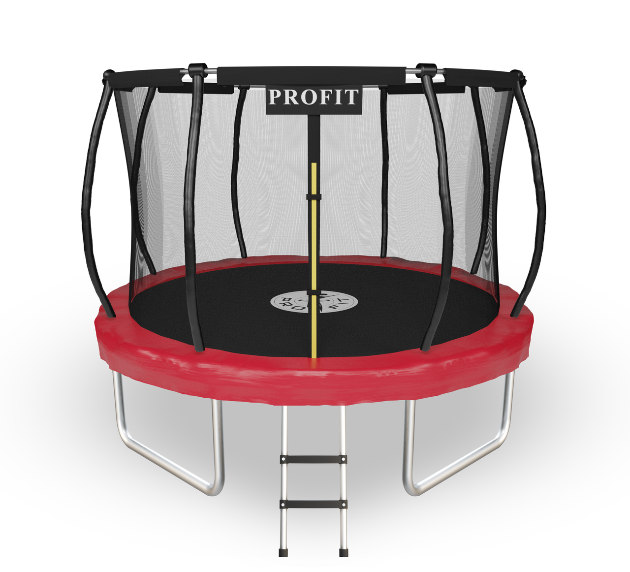 Батут ProFit Premium Red 312 см - 10 ft с защитной сеткой и лестницей - фото 1 - id-p156446212