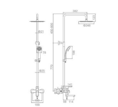 Душевая система Ledeme L72416 - фото 4 - id-p156443703