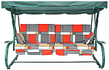 Тент (крыша) для садовых качелей Титан 2540х1470 бордовый, фото 3