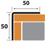 Профиль внешний угловой 50*50мм ПУ 50НСП полированный из нержавеющей стали 2,7м, фото 2