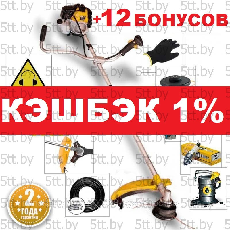 Бензокоса (триммер) Profi 2.5 кВт (2500 Вт) + катушка и маска в подарок + 12 бонусов